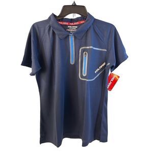 Polaris golf polo shirt xl blue rn#102019 100‎ polyester